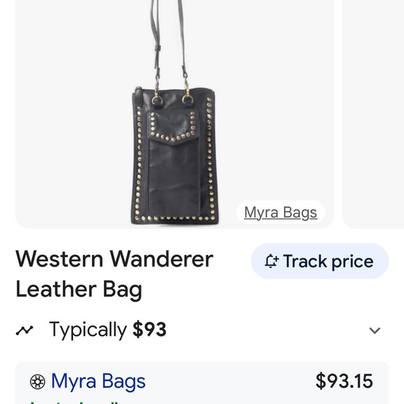 Myra Western Wanderer Leather Bag with Gold Studs - Picture 6 of 6